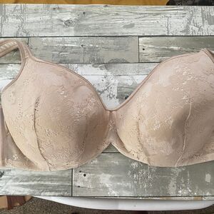 Cacique tan lace underwire full coverage bra 46DD